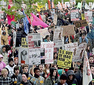 US protesters voice concerns about Iraq war