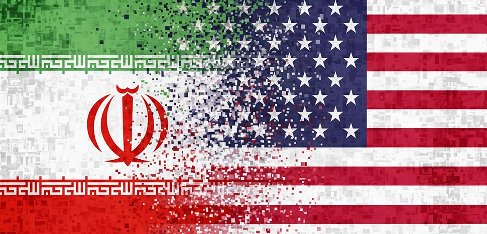 Iran-US Flags, Generated by Google Gemini on July 25, 2025.
