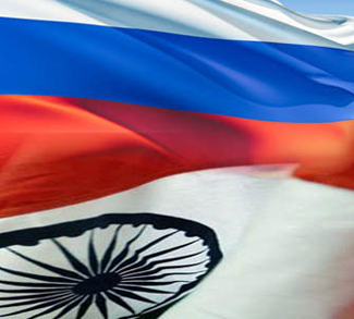 Russian and Indian Flag