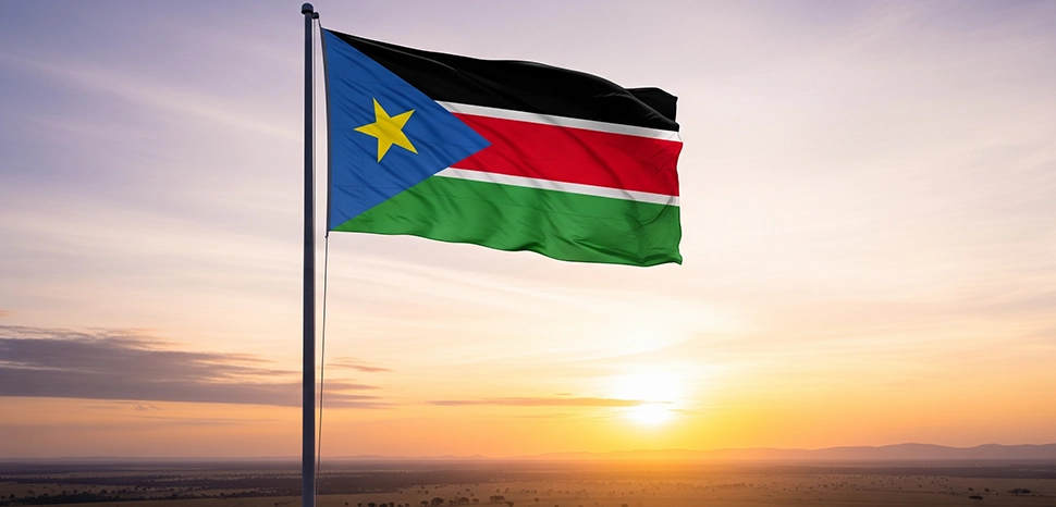 South Sudan flag, Generated by Google Gemini on July 28, 2025.