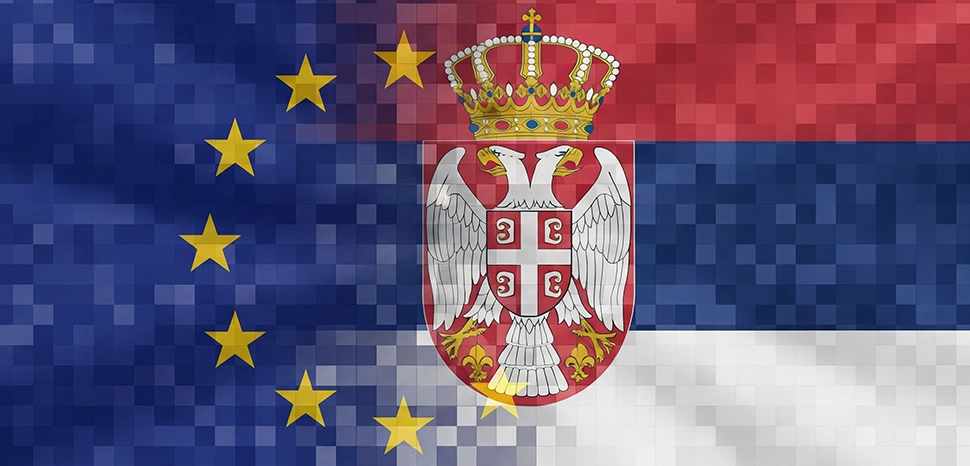                 Serbia EU Flags, Generated by Google Gemini on July 28, 2025.
              