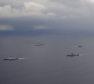 Chinese Military ships in South China Sea