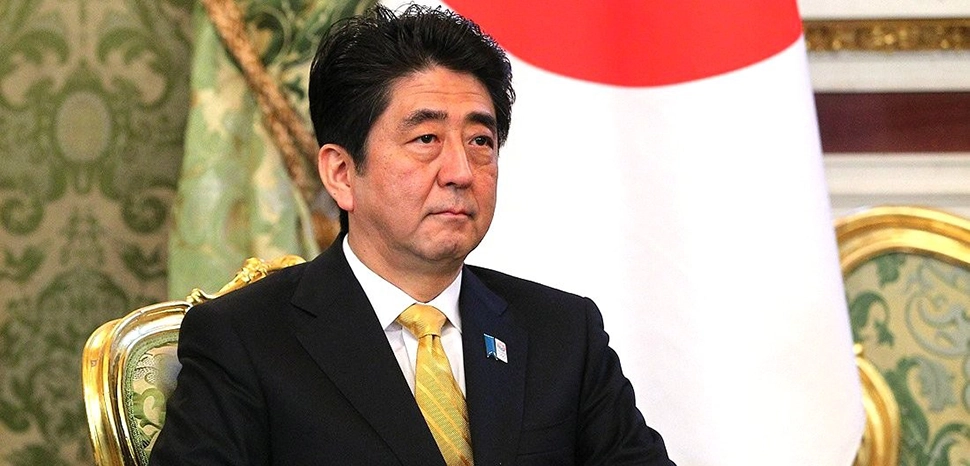 Shinz Abe at a Russian summit in 2013, modified, http://en.kremlin.ru/events/president/news/17997