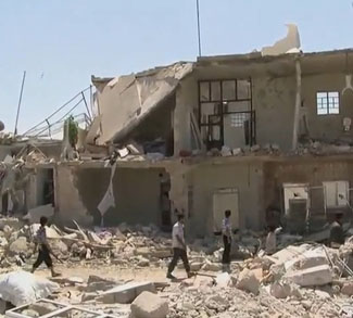 Destruction of Syrian building