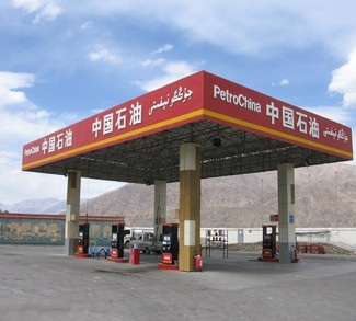 A gas station in China's Xinjiang Province.