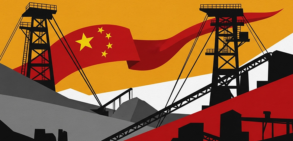 China mining, Generated by Google Gemini on August 1, 2025.