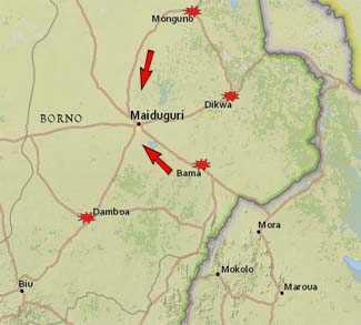 Map of the Boko Haram Offensive in Northern Nigeria