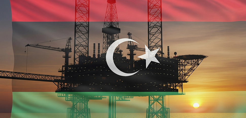 Libya oil rig, Generated by Google Gemini on August 5, 2025.