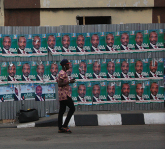 Nigeria Election Posters, cc Clara Sanhiz, https://creativecommons.org/licenses/by-sa/2.0/, modified
