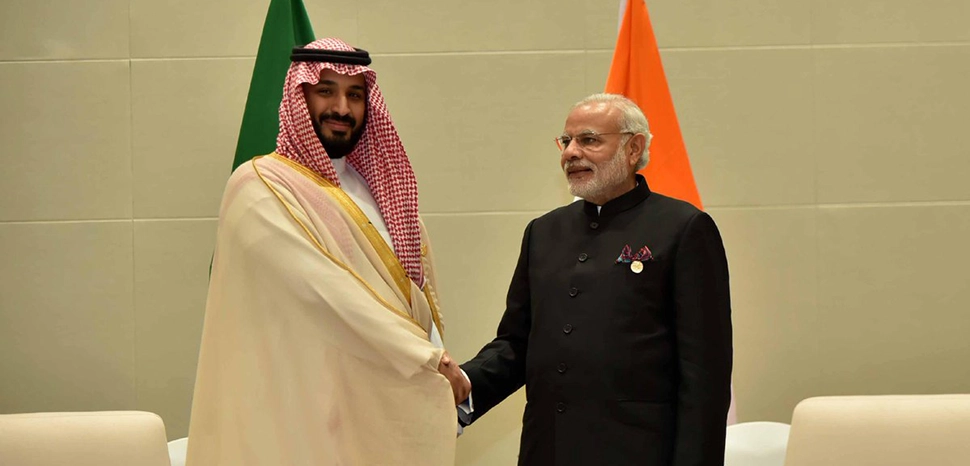 Held talks with Mohammad bin Salman, Deputy Crown Prince of Saudi Arabia Date 4 September 2016, 07:17 / cc Prime Minister's Office, Government of India, modified, https://en.wikipedia.org/wiki/File:Prime_Minister_Narendra_Modi_meeting_Mohammad_bin_Salman,_Deputy_Crown_Prince_of_Saudi_Arabia.jpg