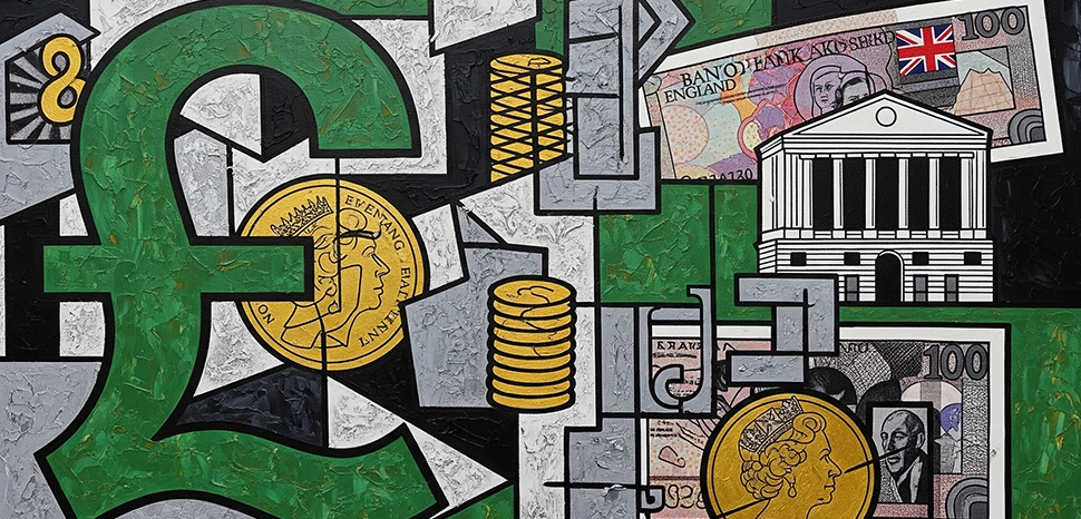                 Bank of England, Generated by Google Gemini AI on August 15, 2025. All flags, maps, and likenesses contained within this image are not necessarily accurate representations of reality.
              