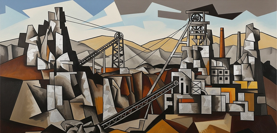                 Tin mines abstraction, Generated by Google Gemini AI on August 15, 2025. All flags, maps, and likenesses contained within this image are not necessarily accurate representations of reality.
              
