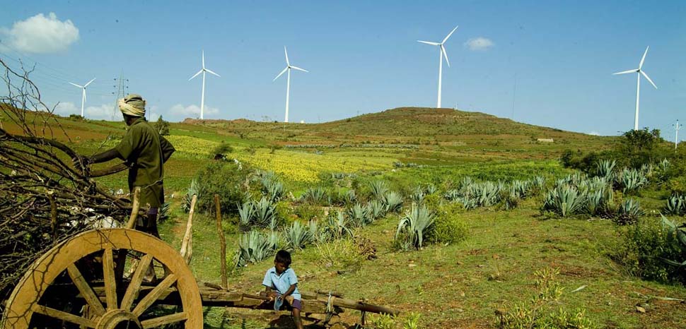 India_fields_and_wind_turbines, cc Flickr Yahoo, modified, https://creativecommons.org/licenses/by/2.0/
