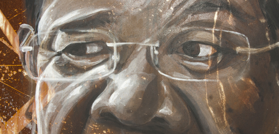 A painted portrait of Cambodian leader Hun Sen, cc Flickr thierry ehrmann, modified, https://creativecommons.org/licenses/by/2.0/