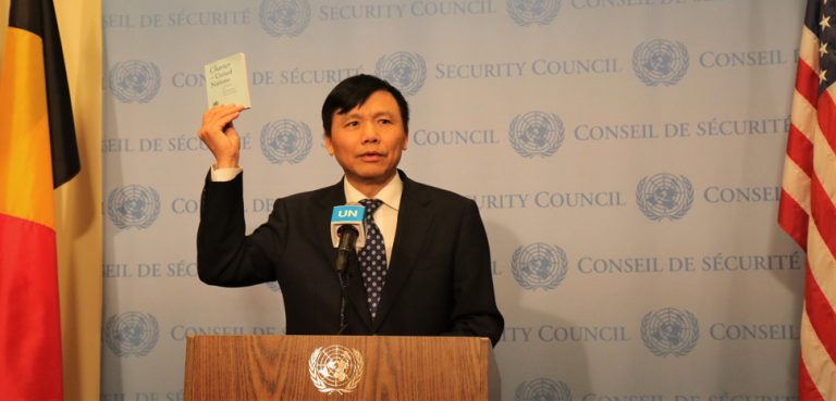 VietnamUN, cc Vietnam News Agency, Ambassador Dang Dinh Quy, head of the Vietnam Mission to the United Nations, for Flag Installation ceremony for the newly-elected non-permanent members to serve on the UNSC for the term 2020-2021.