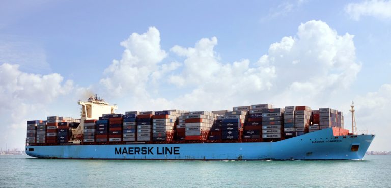 MaerskShip, cc Flickr Jnzl's Photos, modified, https://creativecommons.org/licenses/by/2.0/