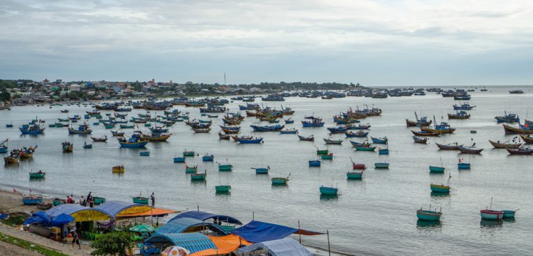 South China Sea fishing fleet in Vietnam, cc Marco Verch, Flickr, modified, https://creativecommons.org/licenses/by/2.0/