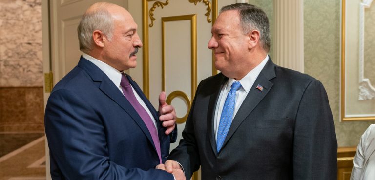 US Department of State, modified, public domain, https://en.wikipedia.org/wiki/File:Secretary_Pompeo_Meets_With_Belarusian_President_Lukashenko_(49473917277).jpg