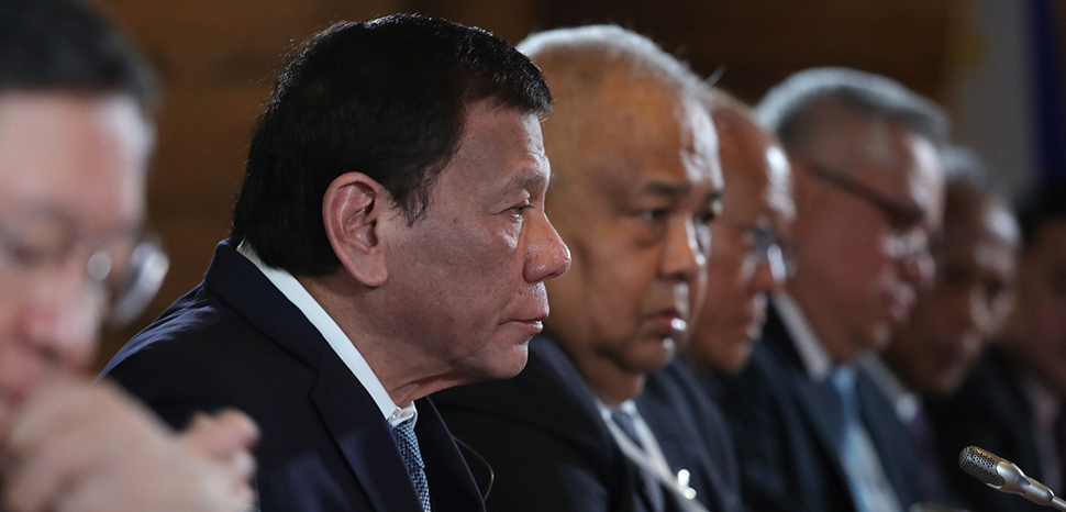 Duterte summit at the Kremlin, cc http://en.kremlin.ru/events/president/news/61718, kremlin.ru, modified