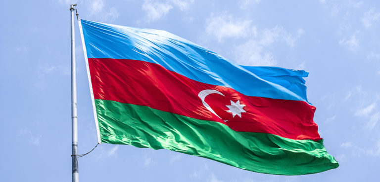 cc AlixSaz, modified, https://commons.wikimedia.org/wiki/File:The_national_flag_of_Azerbaijan.jpg
