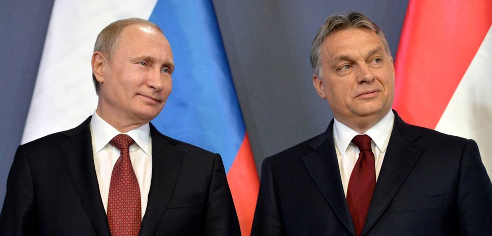 Orban and Putin in Hungary, 2015. cc kremlin.ru, modified, https://commons.wikimedia.org/wiki/File:Vladimir_Putin,_Viktor_Orb%C3%A1n_(Hungary,_February_2015)_03.jpeg