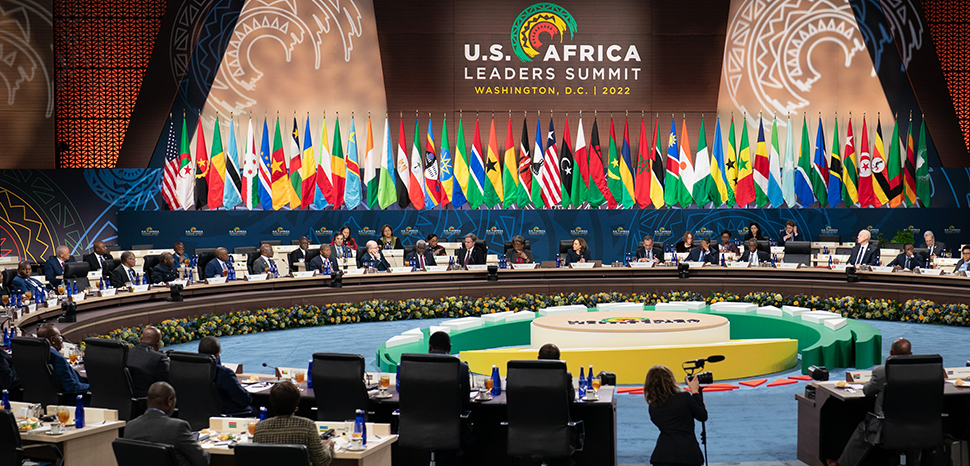 cc Office of the Vice President of the United States, modified, https://commons.wikimedia.org/wiki/File:Vice_President_Harris_at_the_2022_US-Africa_Leaders_Summit_Working_Lunch.jpg