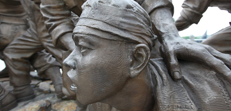 A Korean war memorial; cc Bryan Dorrough, modified. The Korean War peace process suggested as a possible model that Western leaders can learn from in Ukraine.